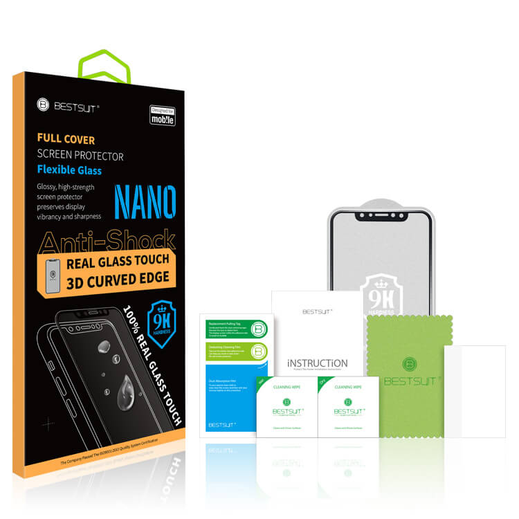 9H nano flexible glass packing